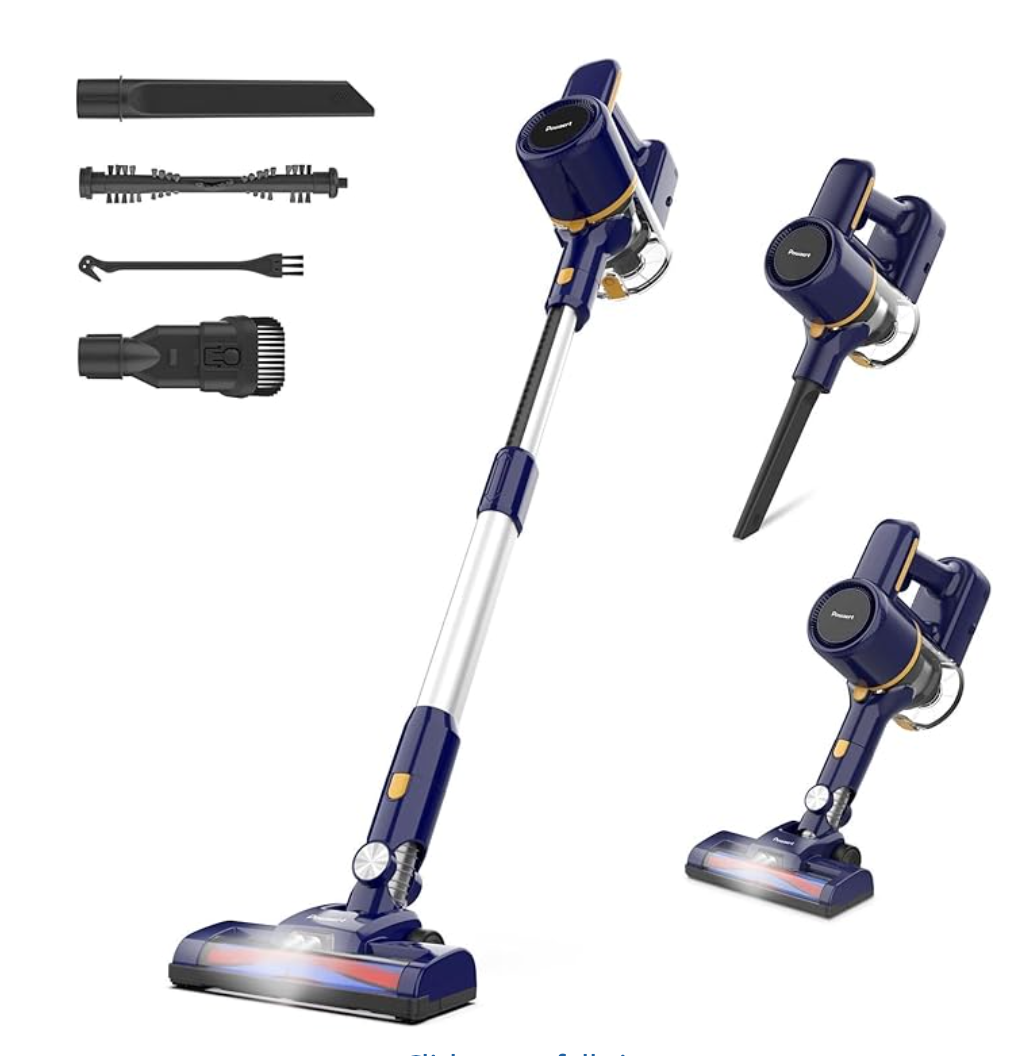 UN-ELE:[Poweart N7S Cordless Vacuum Cleaner]-210W Lightweight Stick Vacuum Rechargeable 6-in-1 for Pet Hair Carpet Hard Floor