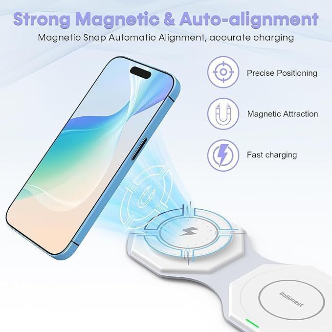 [36MKT-Y010203b]-3-in-1 Foldable Magnetic Wireless Charger – 15W Stand(3)