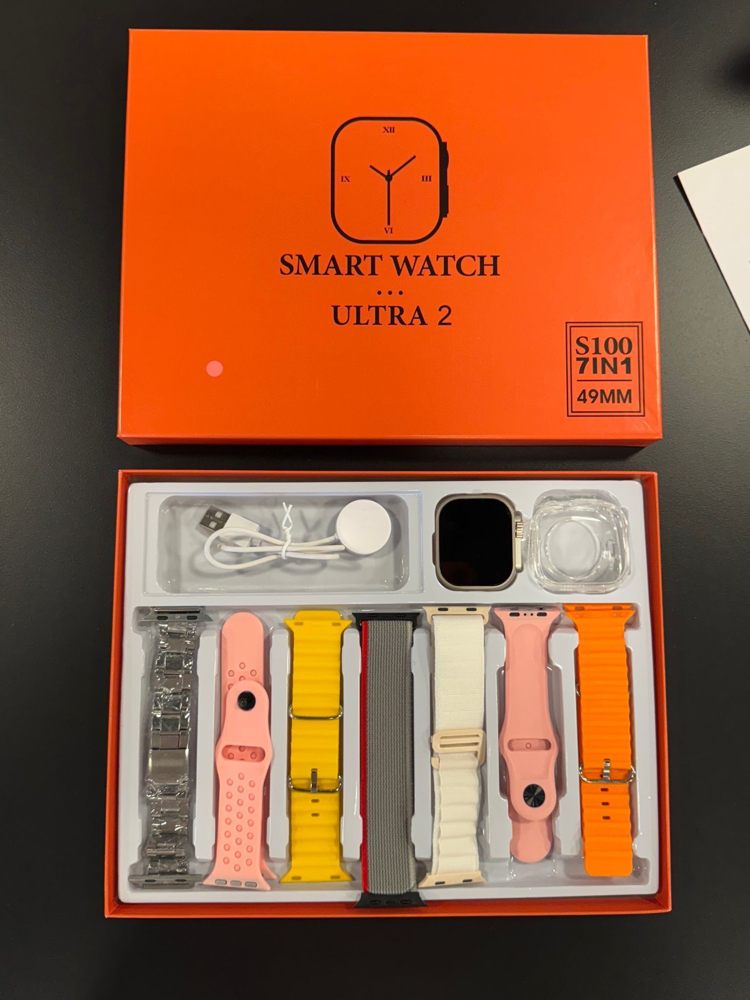 [36MKT-B0106b]-Ultra 2 Smart Watch 49MM – 7 Bands Set (Pink Theme)(8)