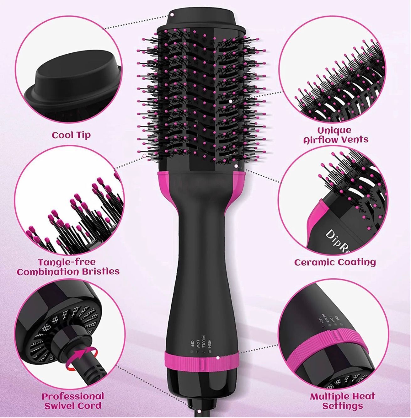 [36MKT-y010201b]-Hot Air Brush – 3-in-1 Dryer & Styler(10)