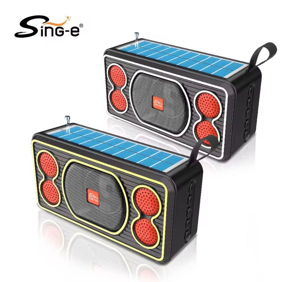 [36MKT-V02(04-05)02]-Solar Bluetooth Speaker w/ Flashlight & FM Radio(1)