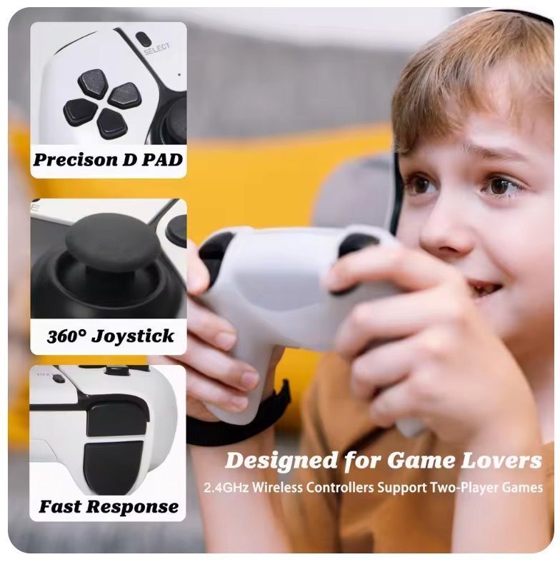 [36MKT-v010505]-4K Retro Game Stick Console – 64GB w/ 2 Wireless Controllers(3.2)