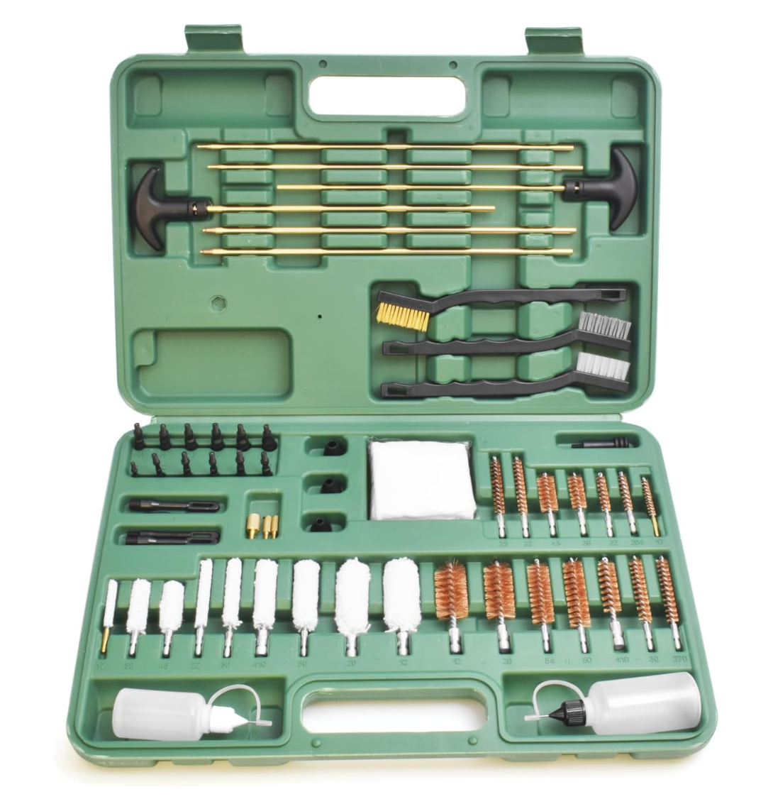 TOOL: [PIPE Gun Cleaning Kit – Green/Black Box]  Multi-Caliber Rifle, Pistol Cleaning Set, for regular maintenance, range days, or storage care.
