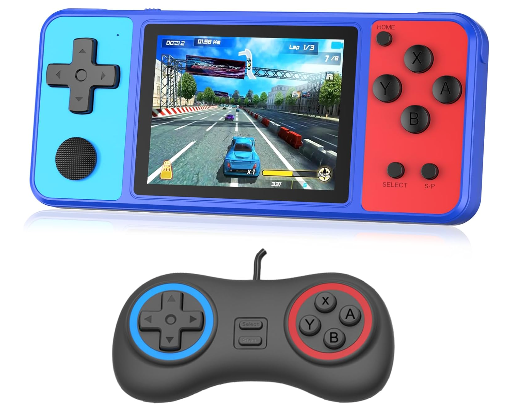 [Beico Handheld Game] 32 Bit Handheld Games for Kids, 14+, Built-in 139 Video Games,3.0" IPS Screen Rechargeable Portable Arcade Gaming Player
