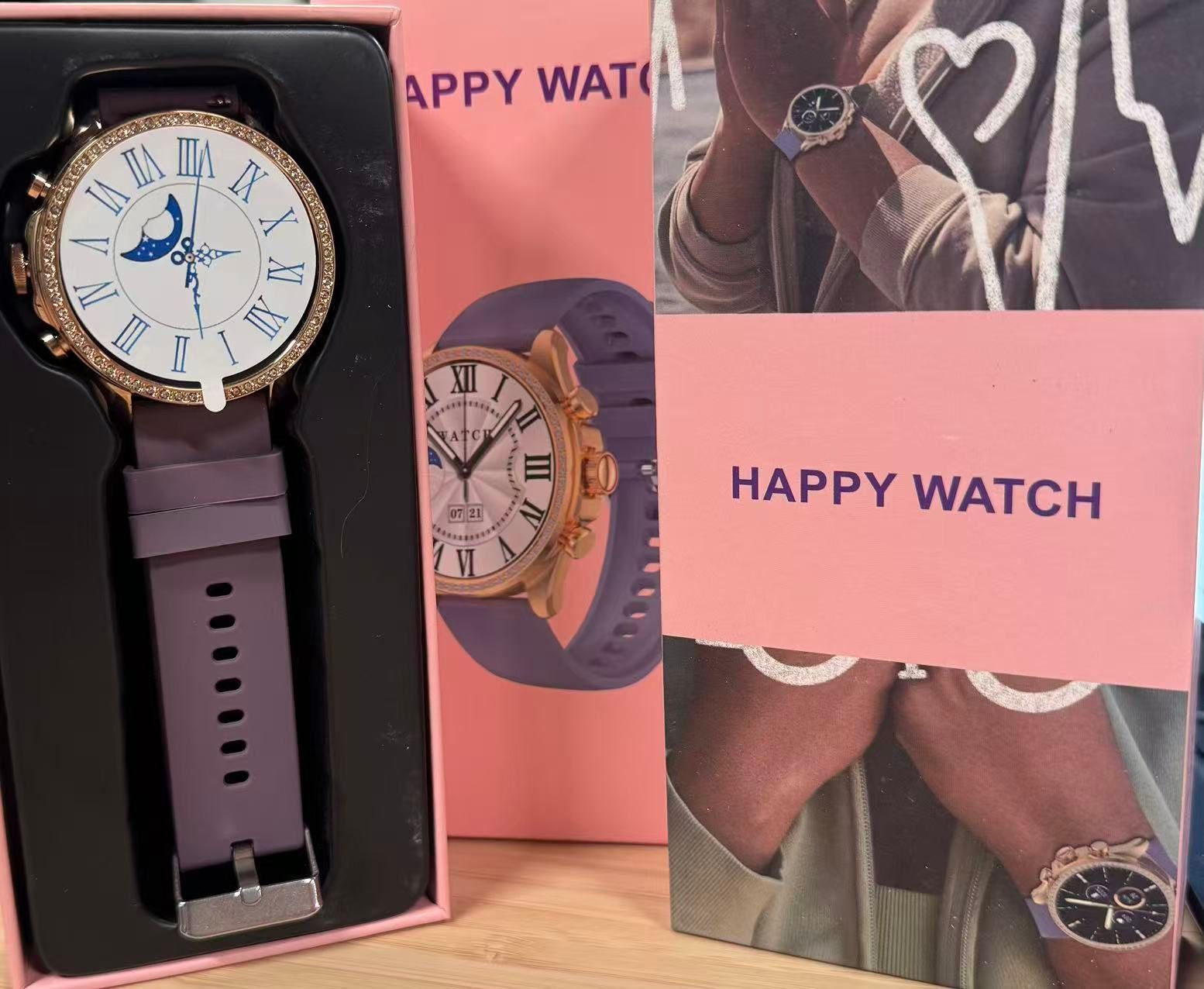 ELE: [HAPPY WATCH- Ladies Smart Watch-Gen8watch-ZLF-5.6-VC01] -Smartwatch with built-in lithium polymer battery.