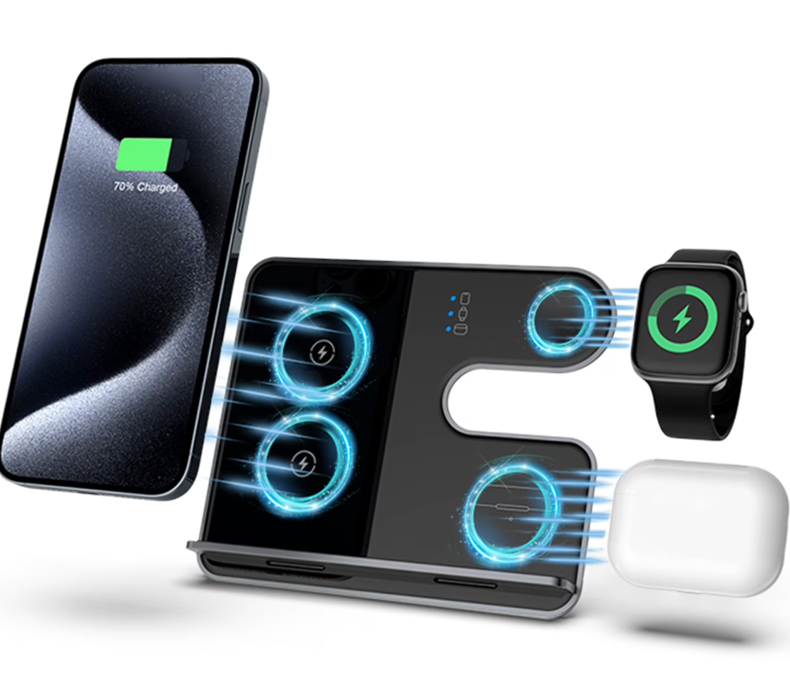 ELE:[Rohent-3in 1 15W charging station-GY-Q10C]-Stable Connection, Fast Charging, Long Battery, Waterproof Design, Wide Compatibility