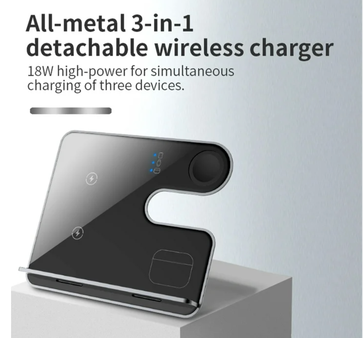 ELE:[Rohent-3in 1 15W charging station-GY-Q10C]-Stable Connection, Fast Charging, Long Battery, Waterproof Design, Wide Compatibility