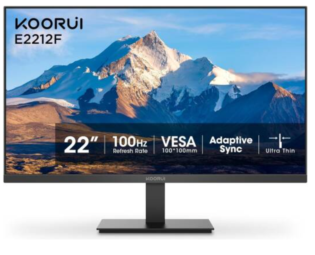 ELE:[KOORUI E2212F Office Monitor 22" VA FHD 100Hz]-22-Inch VA Monitor with Full HD, 100Hz & Eye-Car