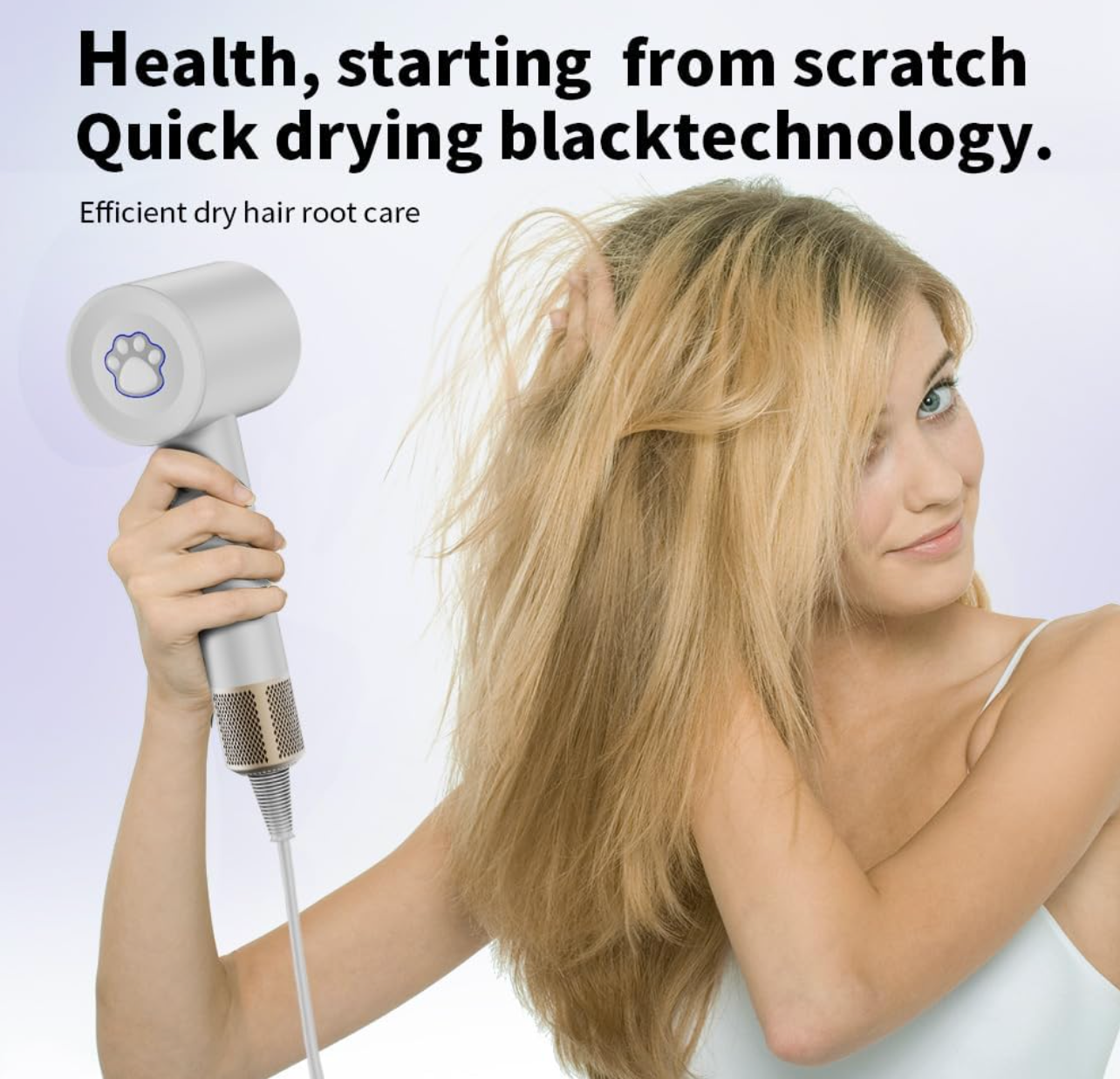 ELE:[High Speed Portable Hair Dryer-White]-Portable Ceramic Hair Dryer With High-Speed Motor Adjusta