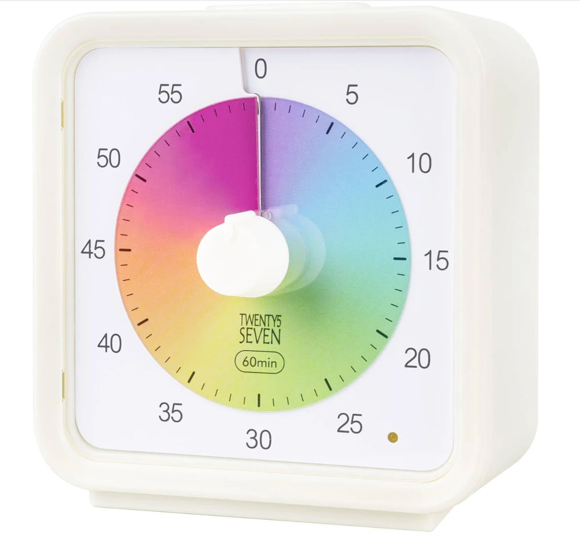 ELE:[Twenty5 Seven-60 Minute Visual Timer- Rainbow]-Visual timer, adjustable alerts, magnetic, silent operation.