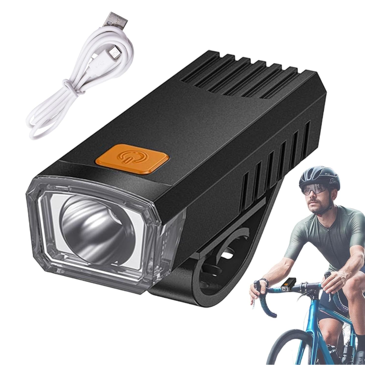 [HY2266 LED Waterproof Rechargeable Bike Headlight with Clip] Bikes Light, Bicycle Headlights Daytime Running Lights, for Road Mountain Cycling