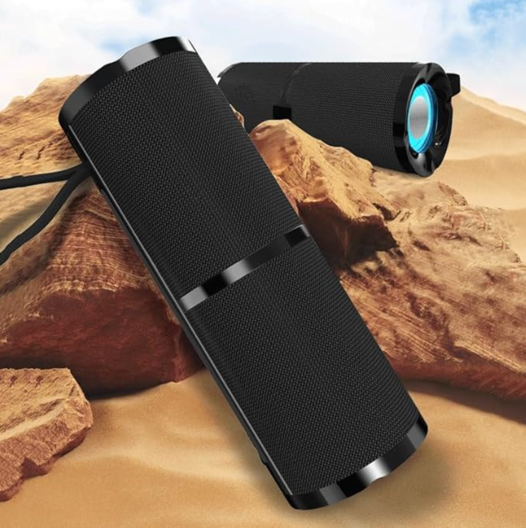ELE:[Cylindrical-Colorful LED Light Speaker-A29]-10W Bluetooth speaker with RGB lights, microphone, 8-hour battery playback,Random Color