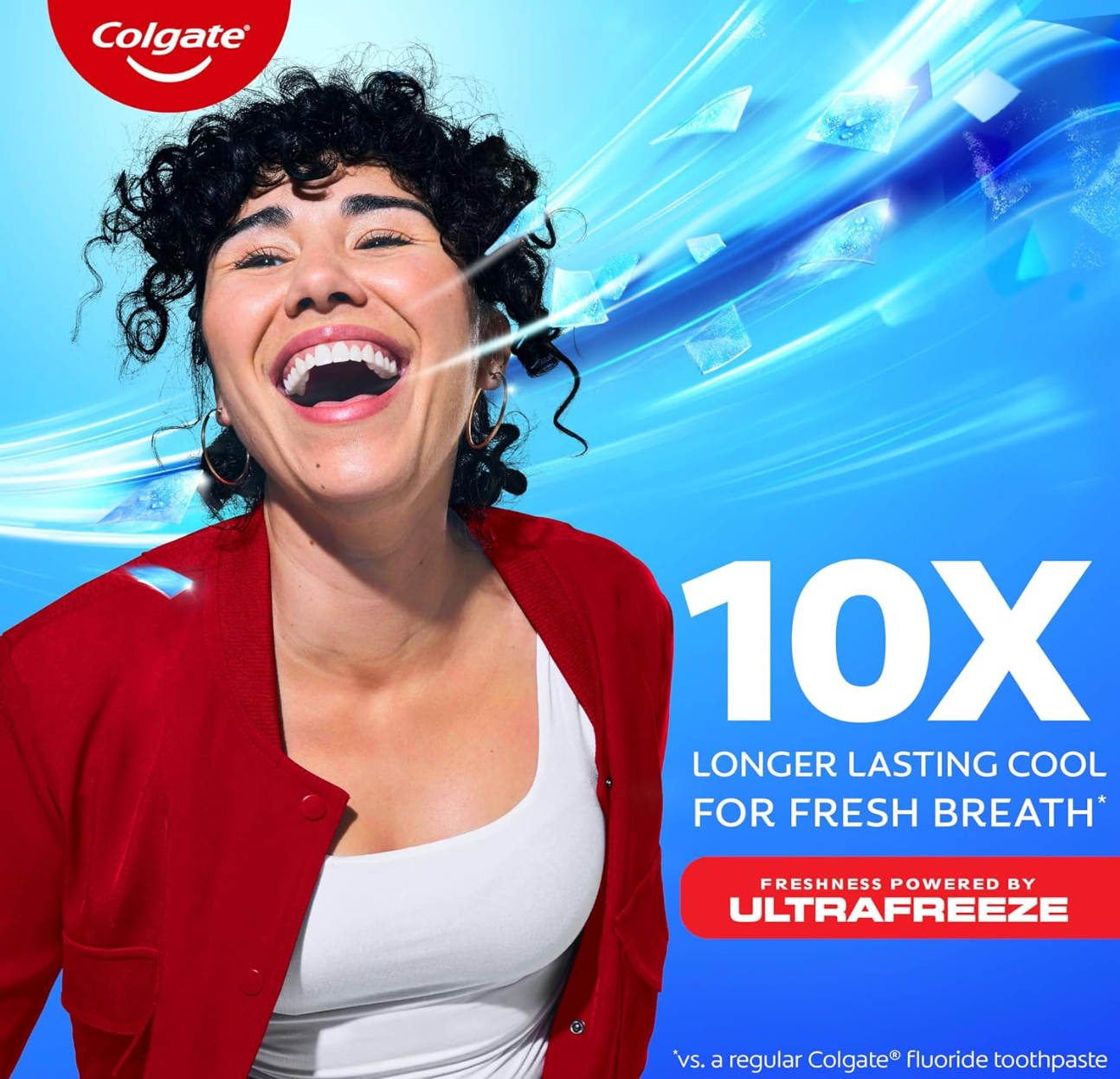 HOU:[Colgate-MaxFresh Peppermint Ice Toothpaste Set with Free Toothbrush]-Cooling Crystal Formula, F