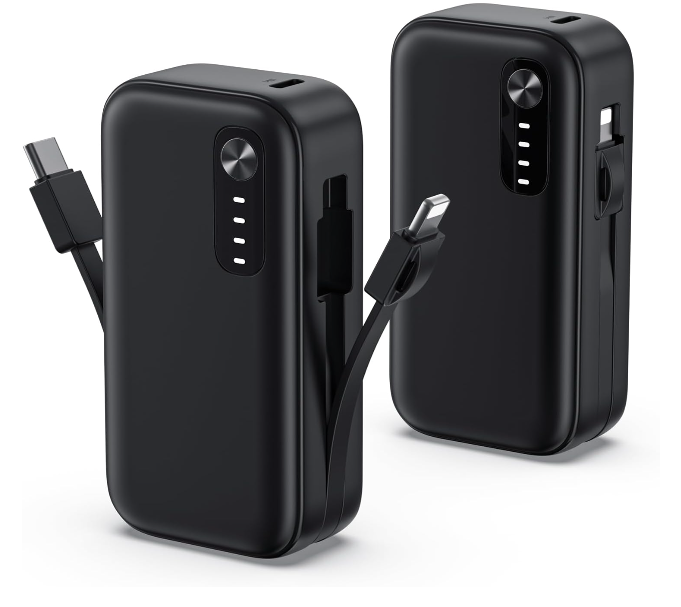 ELE:[Mini-Portable Charger-1pc-Black-M501X]-5000mAh Small Power Bank PD QC Fast Charging USB-C External Battery Pack for iPhone 16/15/14/Android