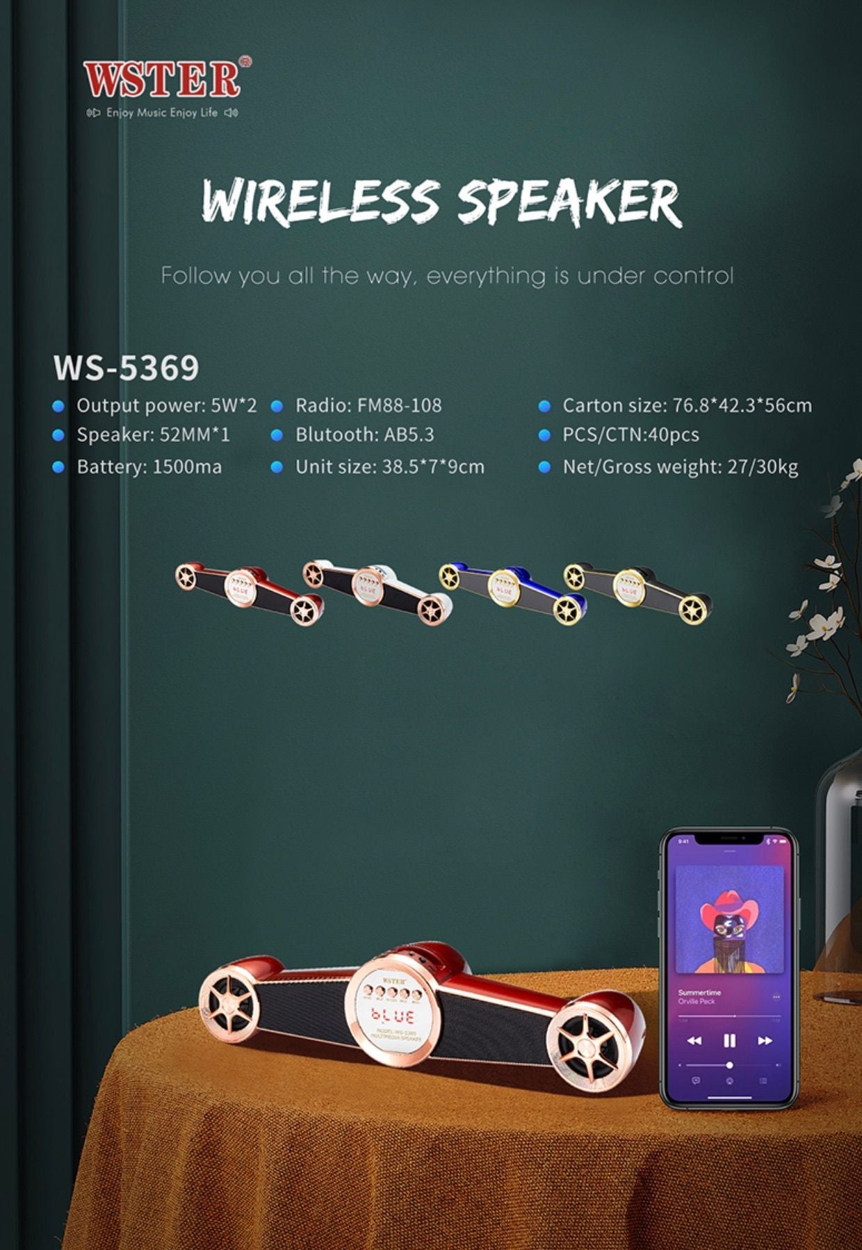 [36MKT-Y010202a]-WSTER WS-5369 Wireless Speaker w/ FM Radio(3)