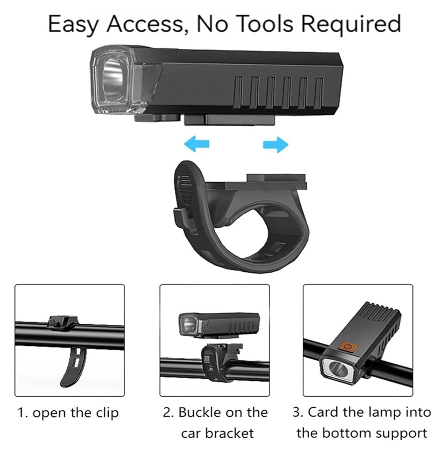 [36MKT-v010509]-Rechargeable Bicycle Headlight – 4 Modes, USB Charging(2)