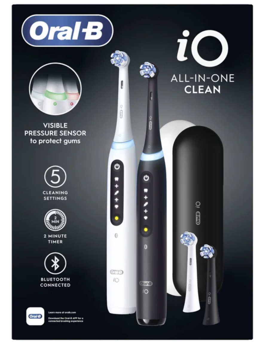 ELE:[Oral-B iO-Series 5 Electric Toothbrush-2PC]-Smart Rechargeable Electric Toothbrush With Pressur