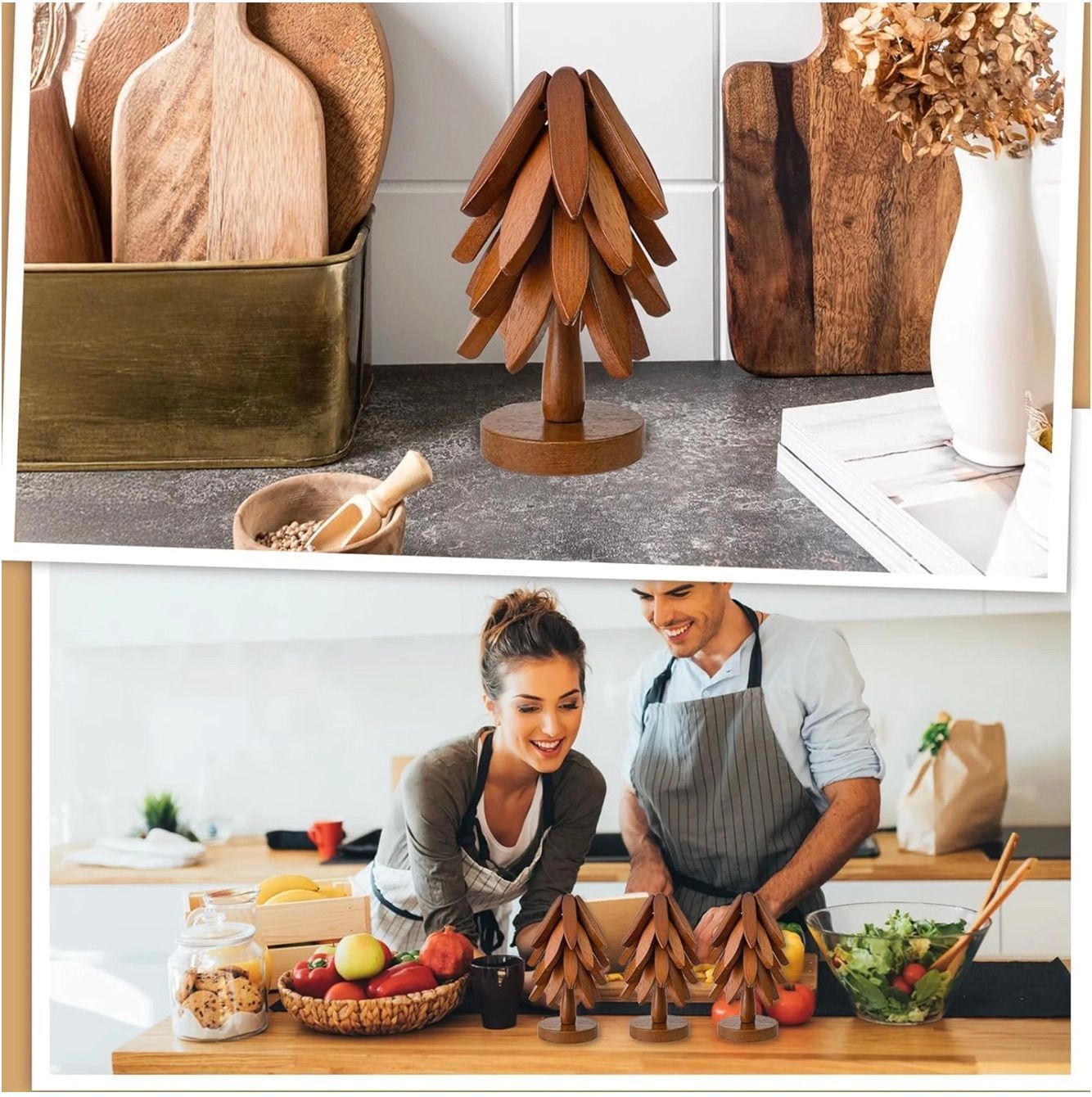 [36MKT-v010601]-Wooden Tree Trivet – Foldable Heat Resistant Pot Holder(6)