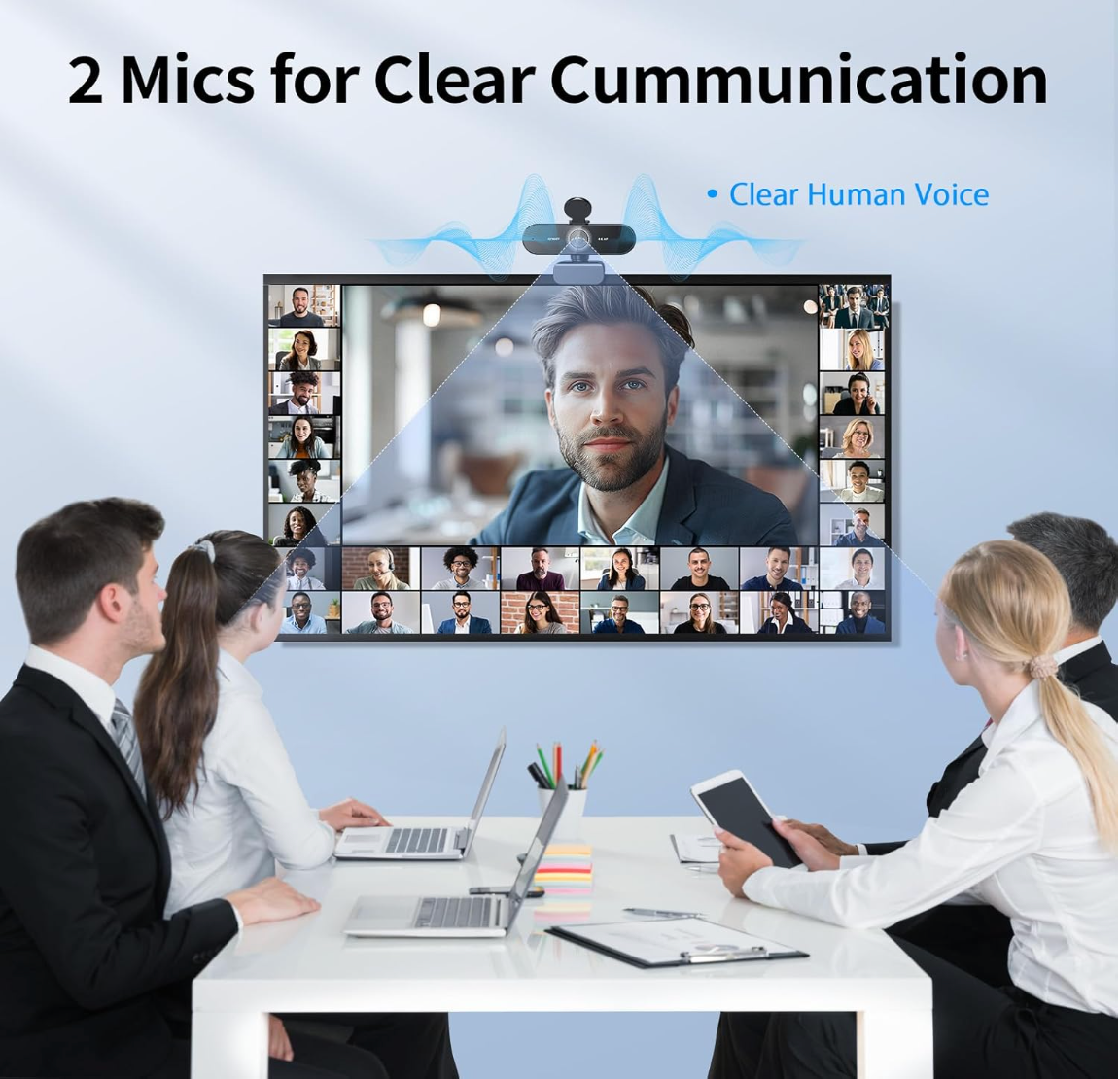 ELE:[EMEET USB Webcam C960 4K]-EMEET NOVA 4K Webcam with PDAF Autofocus and Built-In Privacy Cover
