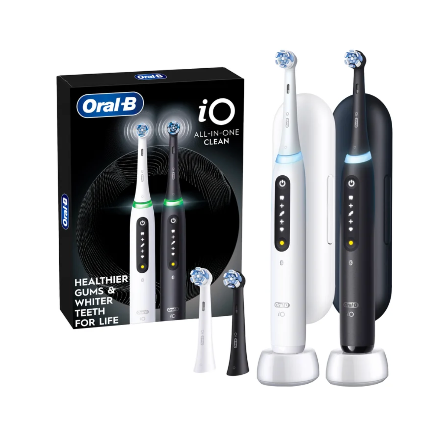 ELE:[Oral-B iO-Series 5 Electric Toothbrush-2PC]-Smart Rechargeable Electric Toothbrush With Pressur