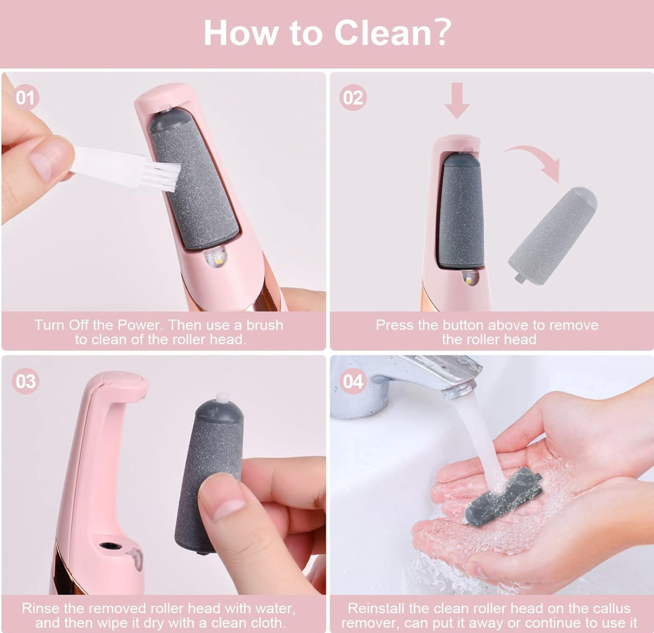 ELE:[Electronic Foot Grinder]-Electric Foot Callus Remover For Smooth Heels With Replaceable Heads