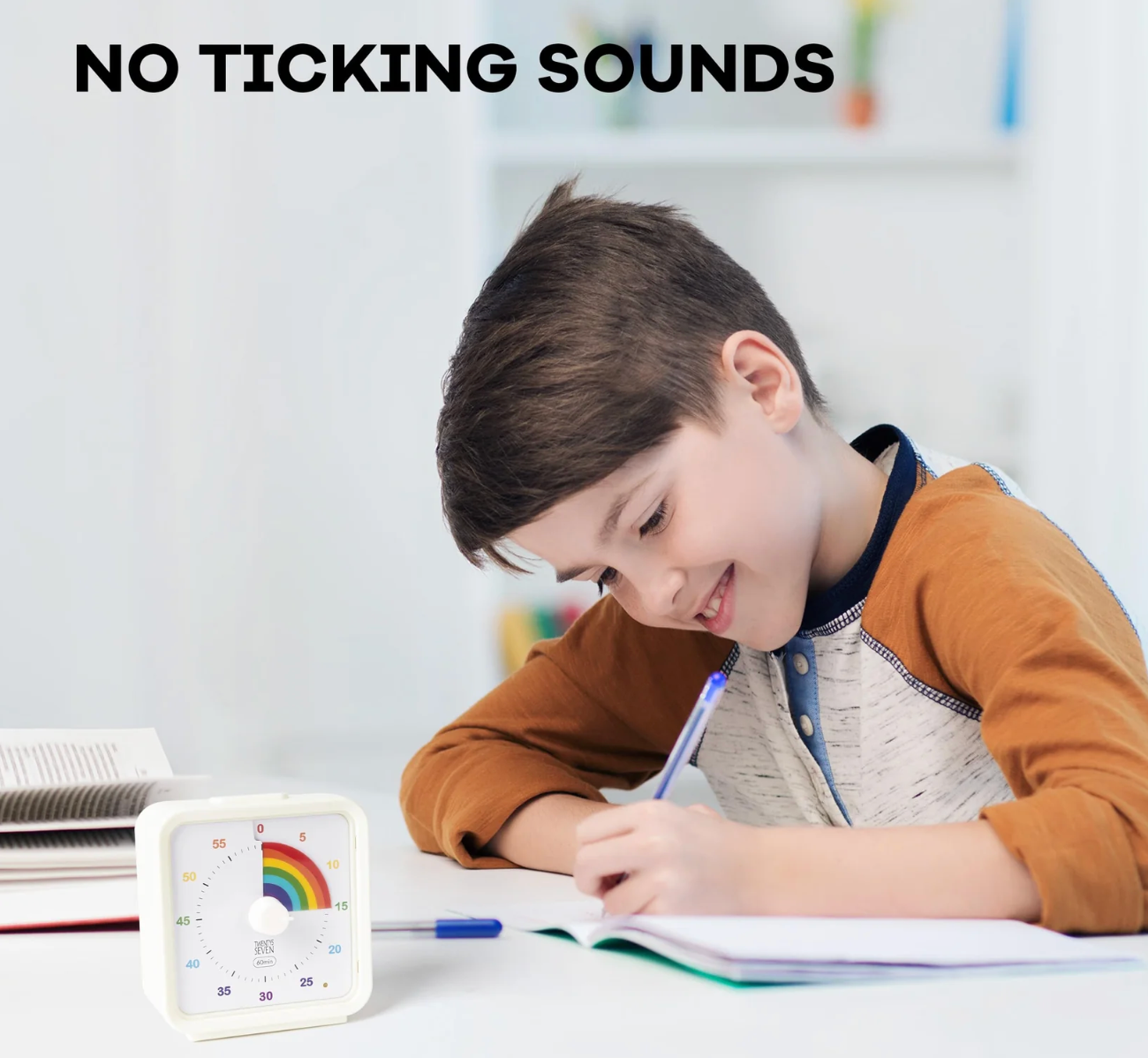 ELE:[Twenty5 Seven-60 Minute Visual Timer- Rainbow]-Visual timer, adjustable alerts, magnetic, silent operation.