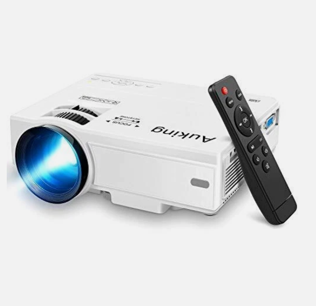 ELE:[AuKing-Home Theater Projector - No Original Box]-Portable 1080p LCD Mini Projector With HDMI Wir