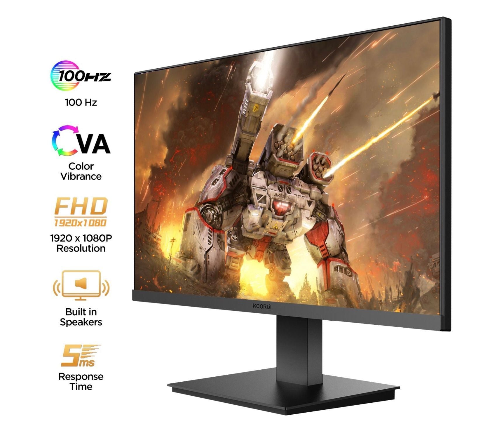 [36MKT-Y010103B]-KOORUI 22” 100Hz FHD Gaming Monitor w/ Speakers(1)
