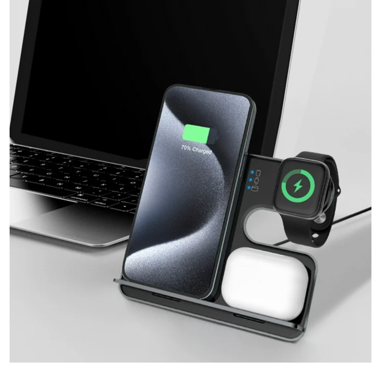ELE:[Rohent-3in 1 15W charging station-GY-Q10C]-Stable Connection, Fast Charging, Long Battery, Waterproof Design, Wide Compatibility
