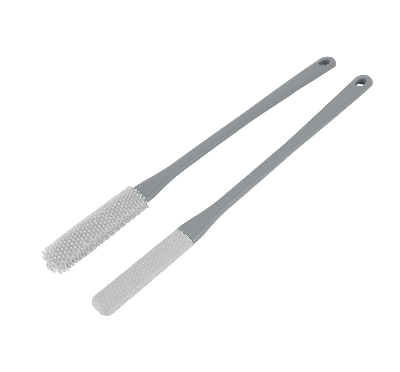 HOU:[Toe Brush With Handle-Grey]-Soft Bristle Foot Scrubber With Long Handle Exfoliating Dead Skin Care