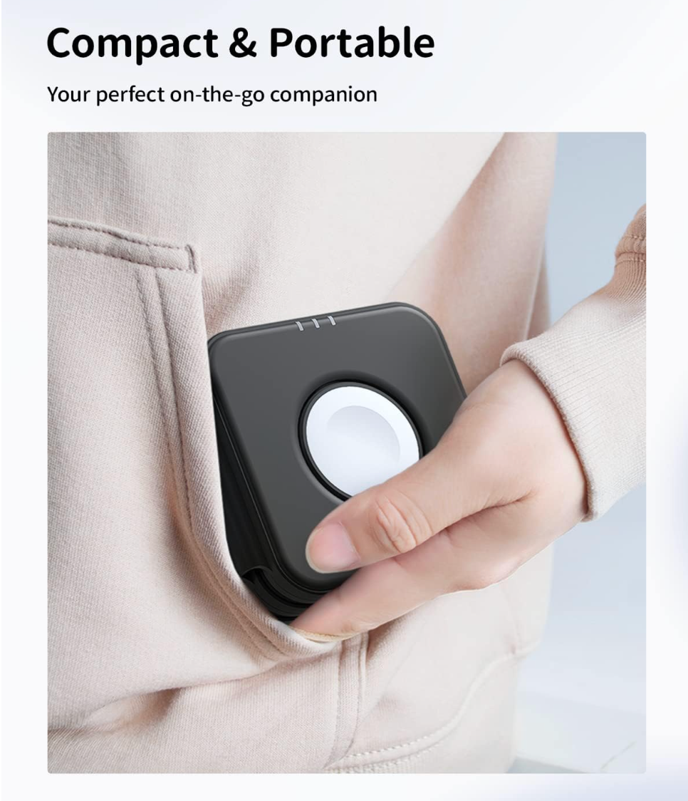 ELE:[JoyGeek-3-in-1 Foldable Magnetic Wireless Charger-M16]-MagSafe, IPhone, Apple-Watch, AirPods, 3-In-1.