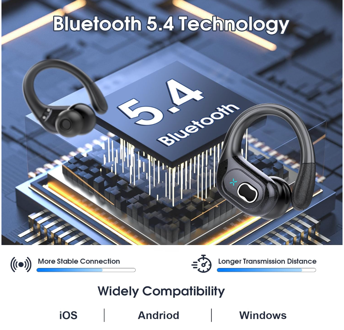 ELE:[Aptkdoe HD65 Ture wireless Earbuds]-HD65 Bluetooth Wireless Earbuds with Deep Bass and 75-Hour Playtime