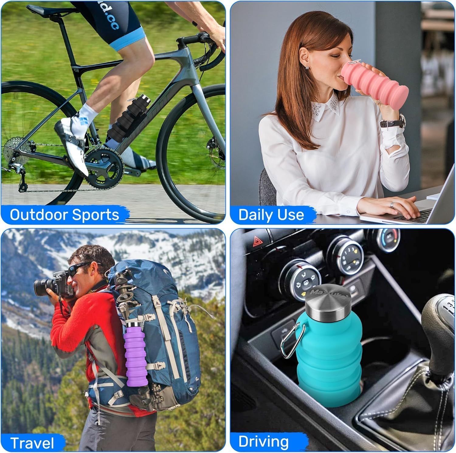 [36MKT-Y010204]-16oz Collapsible Silicone Water Bottle – Foldable, BPA Free (Random Color)(8)