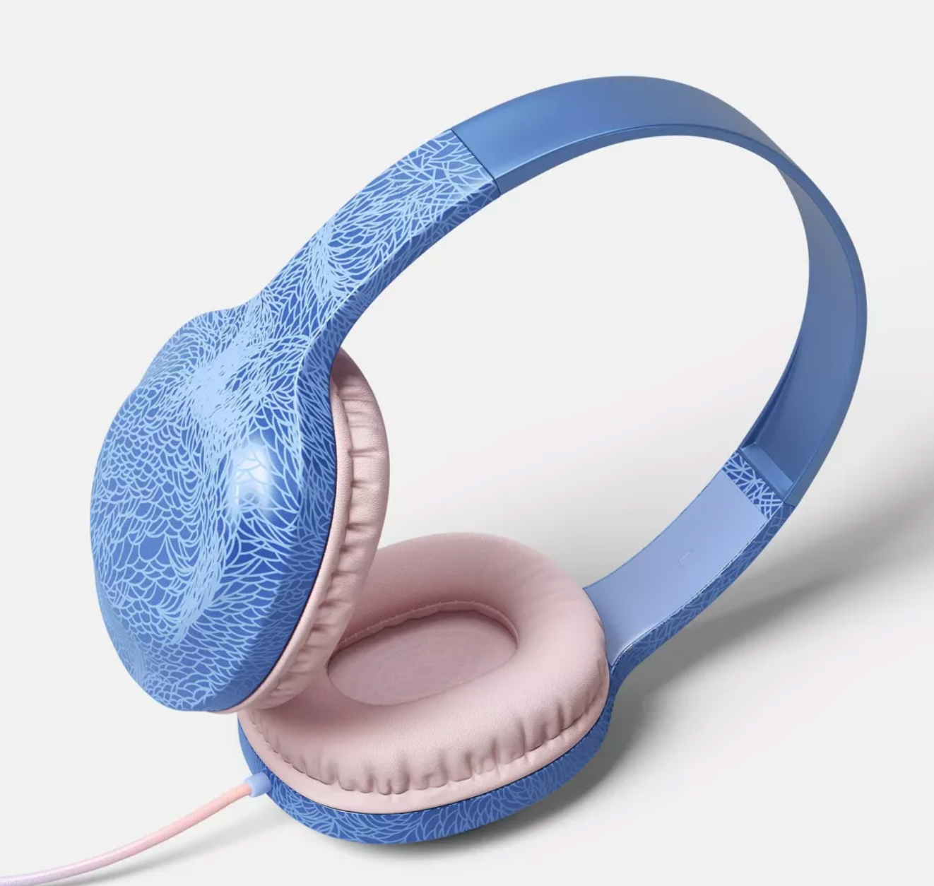 ELE:[heyday-Wired Over-Ear Headphones 3.5mm - Purple]-Built-In Microphone Comfortable Cushions Wired Headphones Clear Sound Lightweight Durable