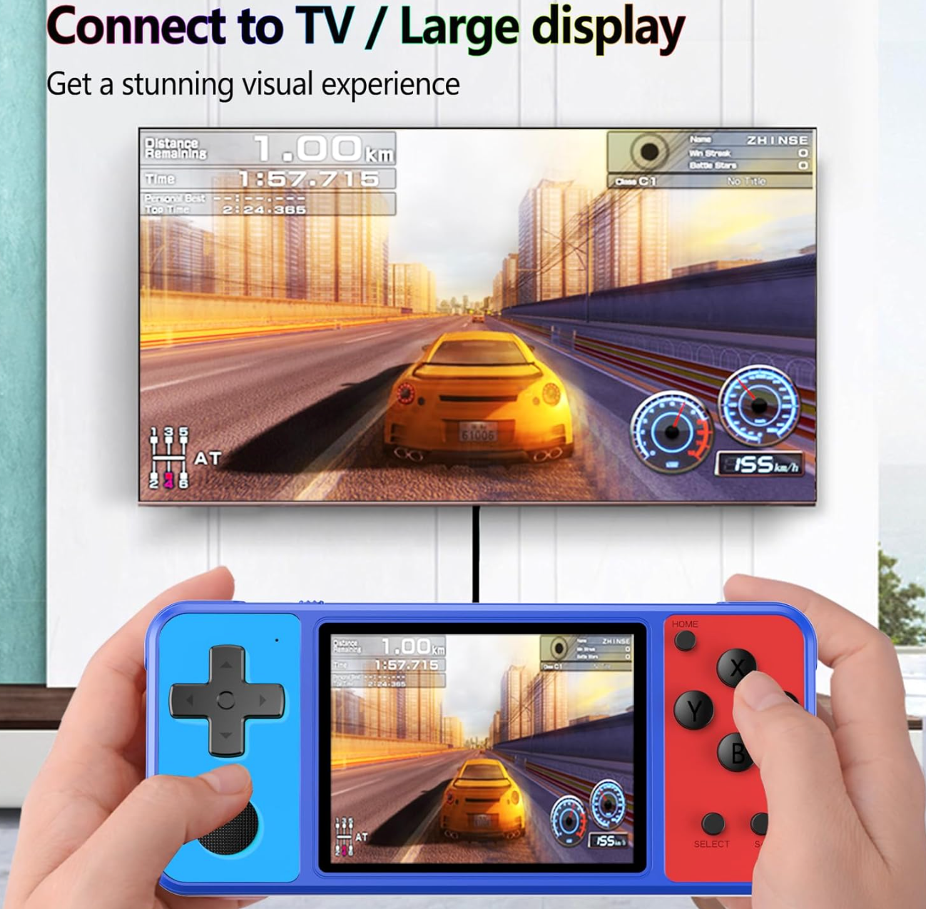 [Beico Handheld Game] 32 Bit Handheld Games for Kids, 14+, Built-in 139 Video Games,3.0" IPS Screen Rechargeable Portable Arcade Gaming Player
