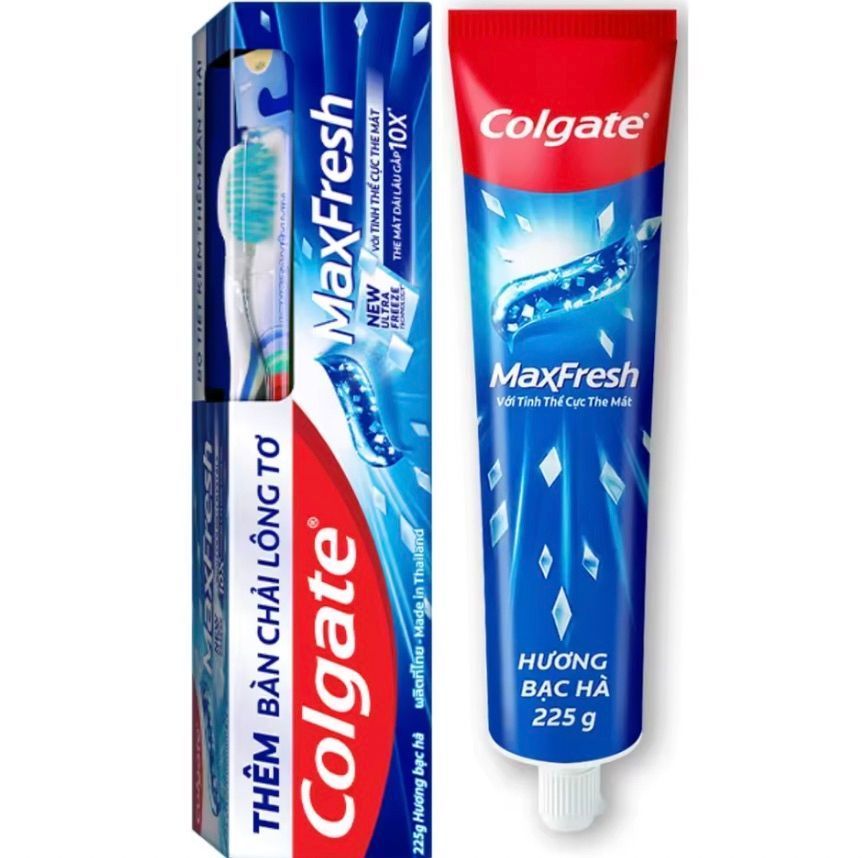 [36MKT-V020102]-Colgate MaxFresh Toothpaste 225g Mint w/ Toothbrush Fresh Cooling(1)