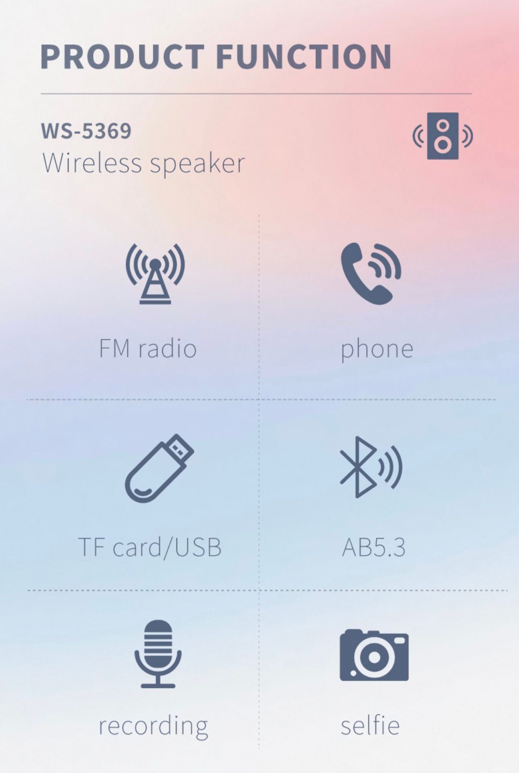 [36MKT-Y010202a]-WSTER WS-5369 Wireless Speaker w/ FM Radio(1)