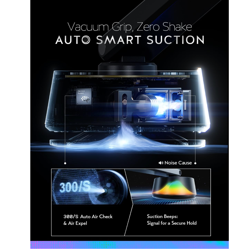 ELE:[LISEN A680 Electric Retractable Car Phone Mount] iPhone Vacuum Electric Suction Cup Phone Mount