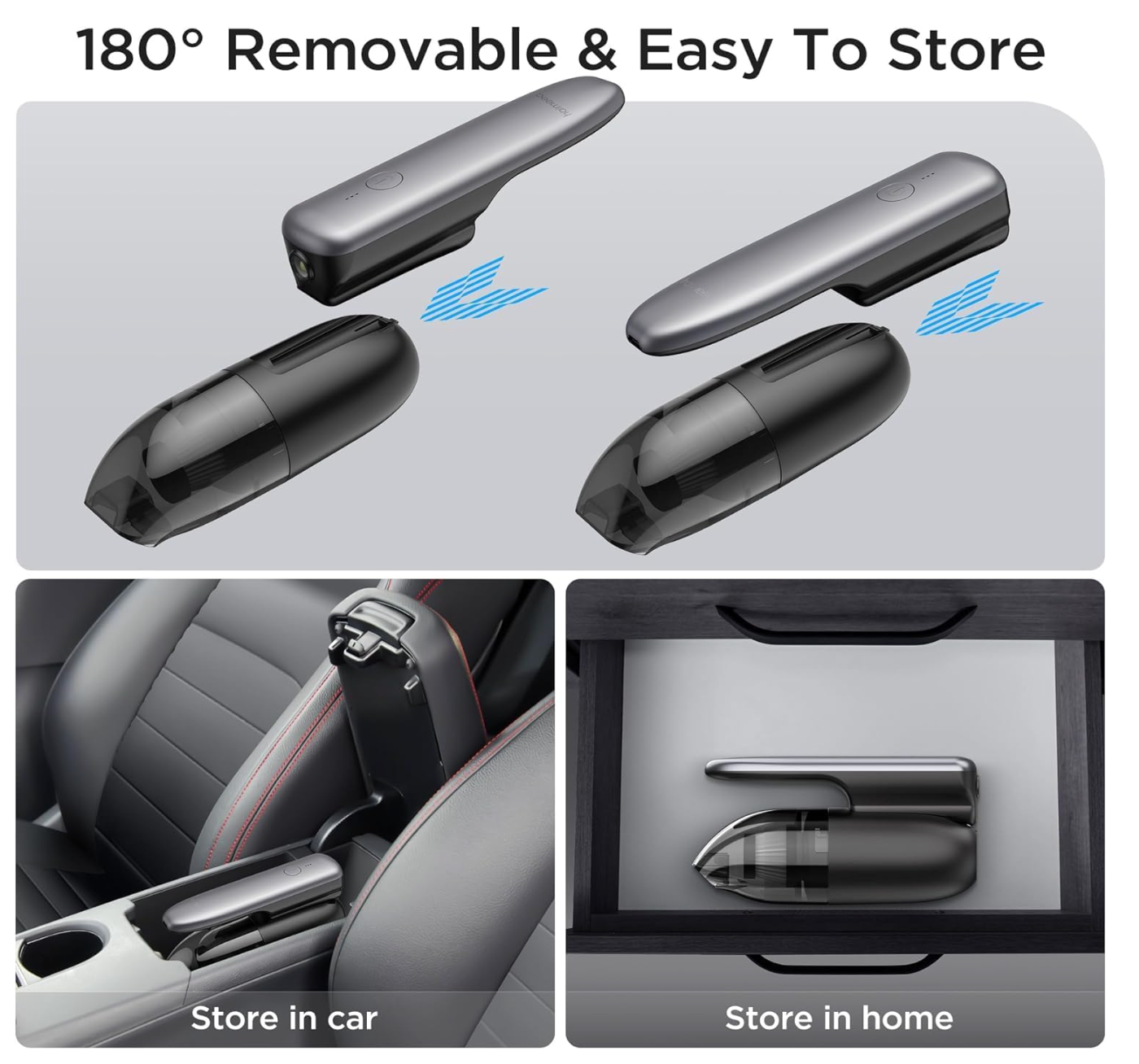 ELE:[Cordless Handheld Vacuum & Air Duster - C6]-Powerful Cordless Vacuum And Air Duster For Home And Car
