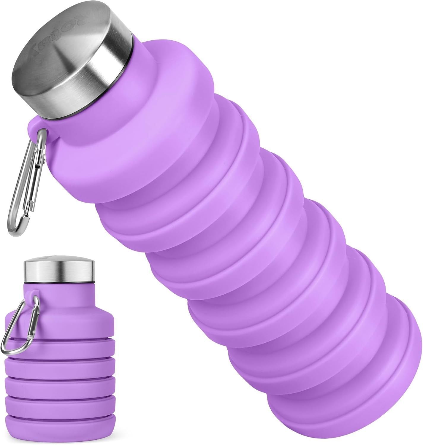 [36MKT-Y010203C]-34oz Collapsible Silicone Water Bottle – Foldable, BPA Free (Random Color)(1)