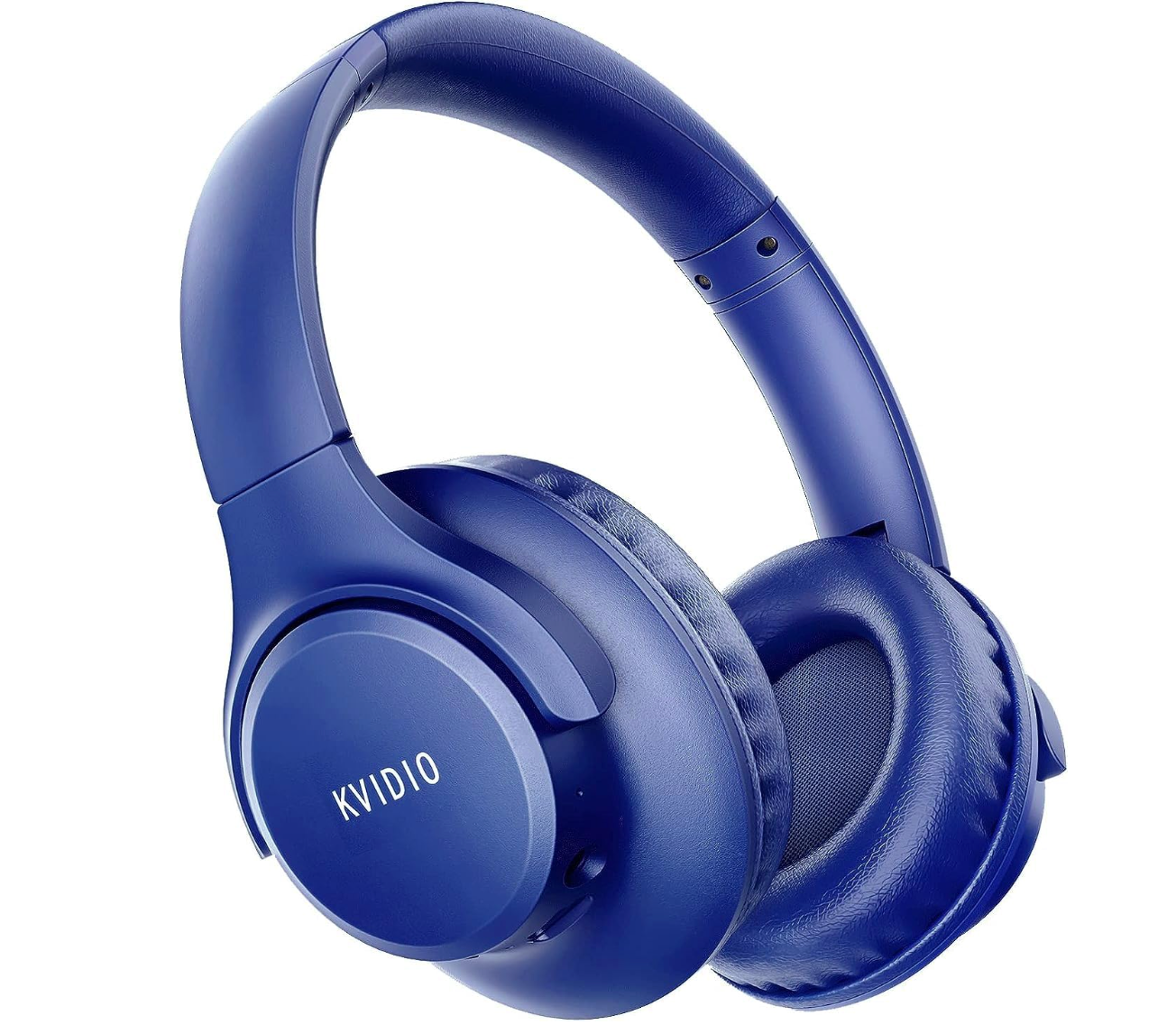 [ELE KVIDIO Bluetooth Headphones KVWH201AL]65 Hours Playtime Wireless Headphones with Microphone, Foldable Lightweight Headset with Deep Bass