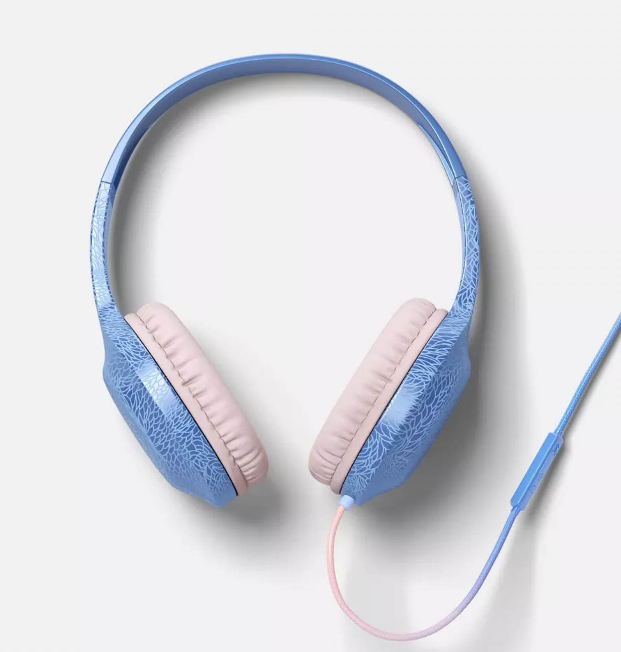 ELE:[heyday-Wired Over-Ear Headphones 3.5mm - Purple]-Built-In Microphone Comfortable Cushions Wired Headphones Clear Sound Lightweight Durable