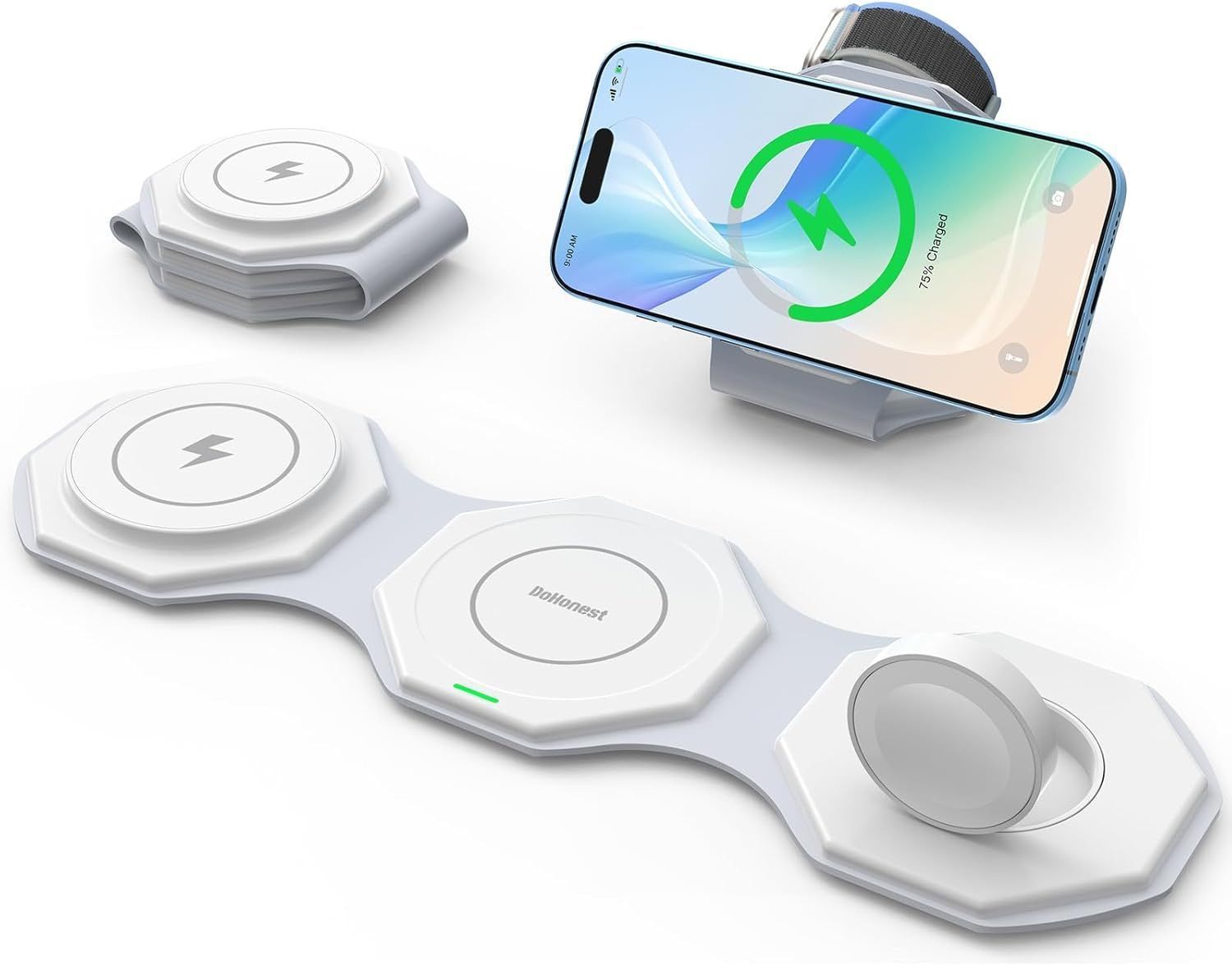 [36MKT-Y010203b]-3-in-1 Foldable Magnetic Wireless Charger – 15W Stand(3)