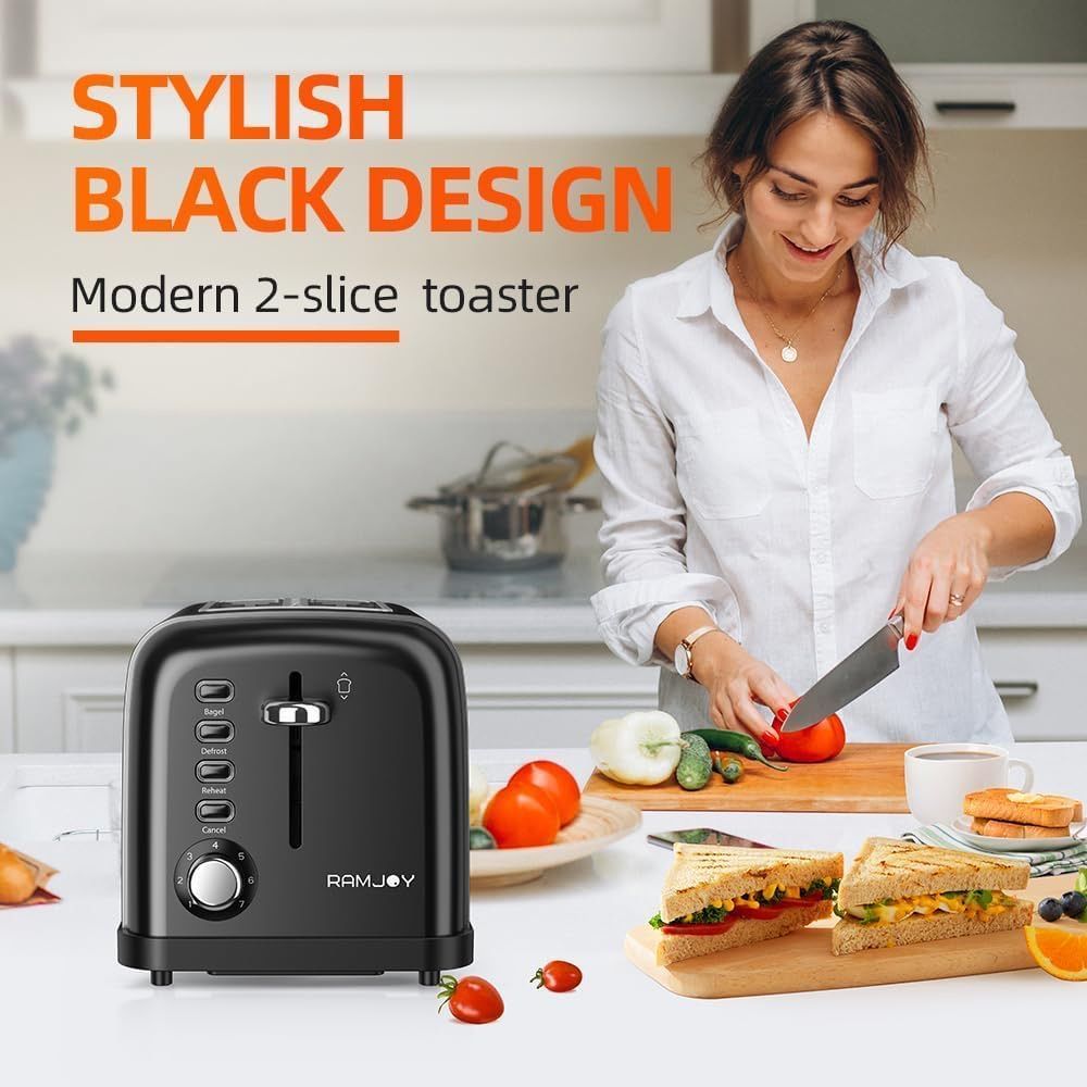 [36MKT-y010101c]-2-Slice Toaster – 7 Shade Settings, Bagel/Defrost/Reheat Functions(3)