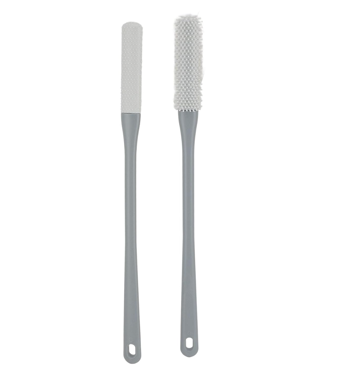 HOU:[Toe Brush With Handle-Grey]-Soft Bristle Foot Scrubber With Long Handle Exfoliating Dead Skin Care