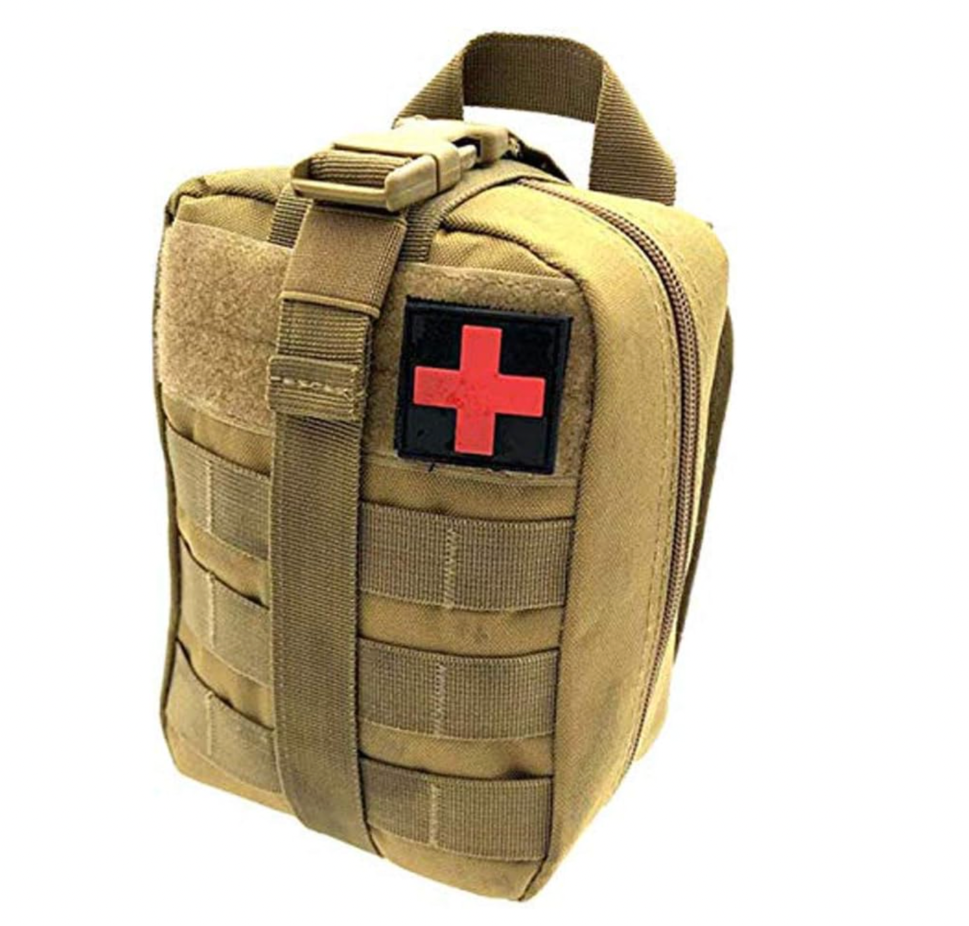 HOU:[Molle First Aid Kit]-MOLLE First Aid Pouch With Multiple Compartments And Water Resistant Nylon