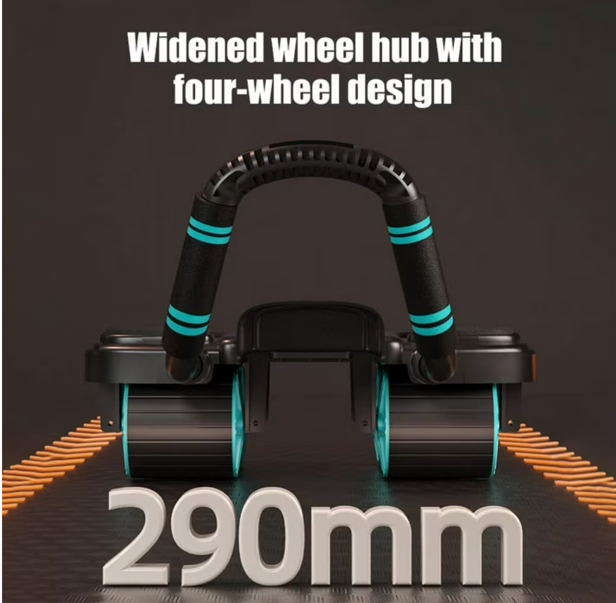 HOU:[Automatic Rebound Ab Wheel Roller]-Automatic Rebound Ab Roller With Elbow Support Stable Four-Wheel Exercise Equipment