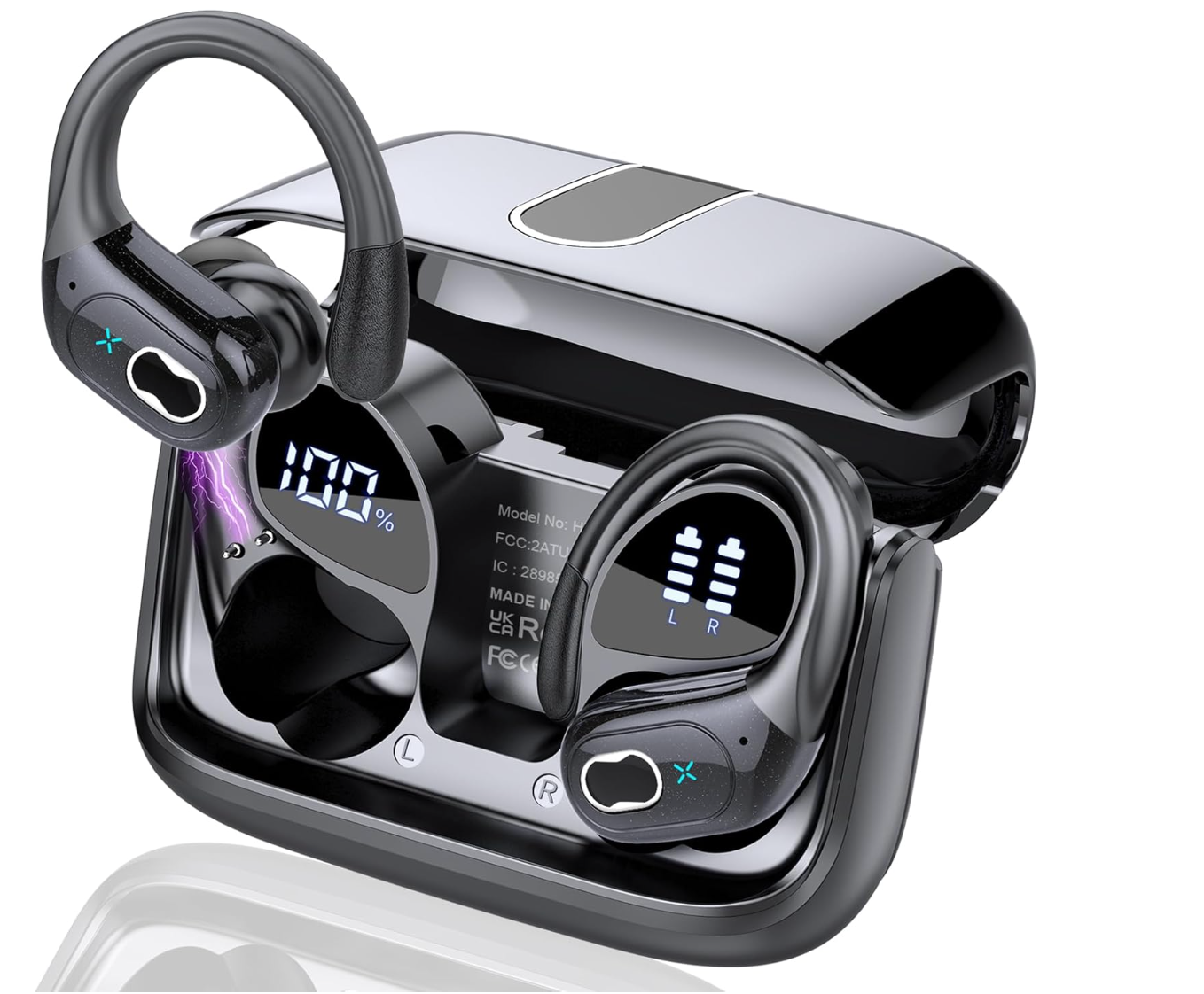 ELE:[Aptkdoe HD65 Ture wireless Earbuds]-HD65 Bluetooth Wireless Earbuds with Deep Bass and 75-Hour Playtime