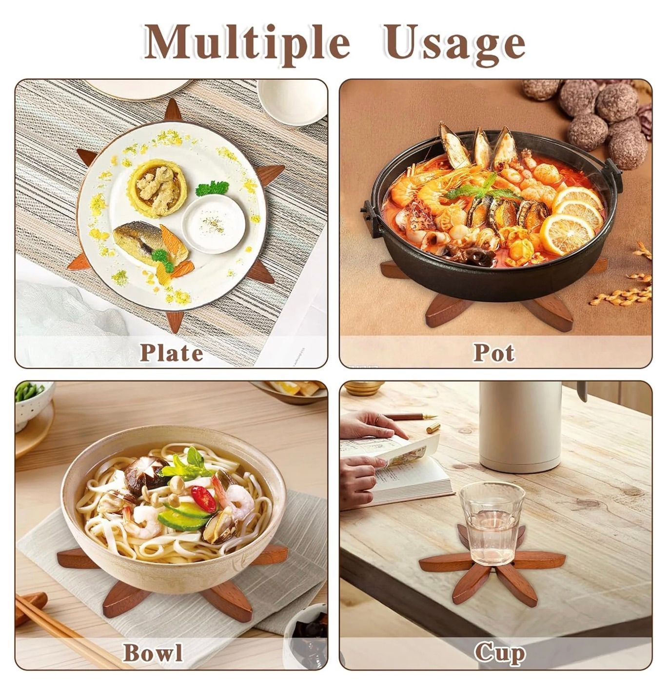 [36MKT-v010601]-Wooden Tree Trivet – Foldable Heat Resistant Pot Holder(6)
